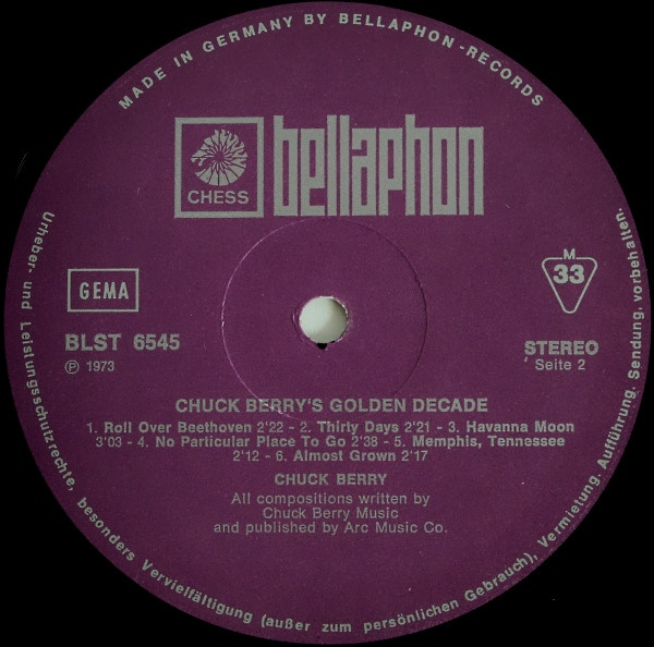 Cover zu Chuck Berry - Chuck Berry's Golden Decade 1955-1965 | 1973 | Vinyl | Rock | Germany