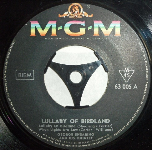 Cover zu The George Shearing Quintet - Lullaby Of Birdland | Vinyl | Jazz | Germany