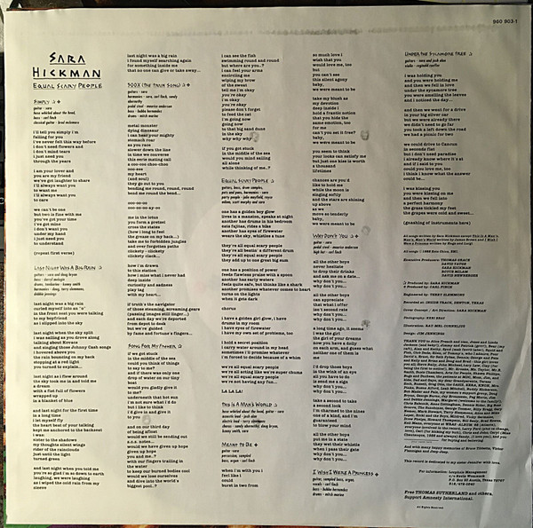 Cover zu Sara Hickman - Equal Scary People | 1989 | Vinyl | Rock | Europe