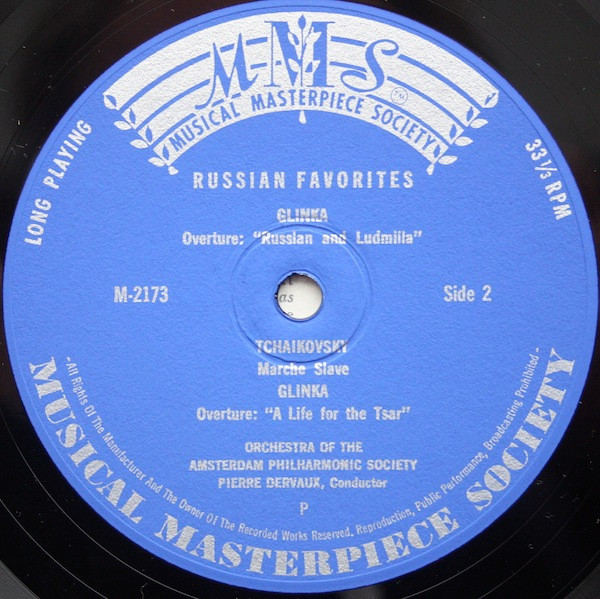 Cover zu Amsterdam Philharmonic Society Orchestra Conducted By Pierre Dervaux (2) - Meisterwerke Aus Der Russischen Musik | Vinyl | Classical | Germany Schallplatten Ankauf