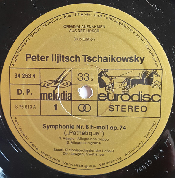 Cover zu Pyotr Ilyich Tchaikovsky - Symphonie Nr. 6 h-moll Op. 74