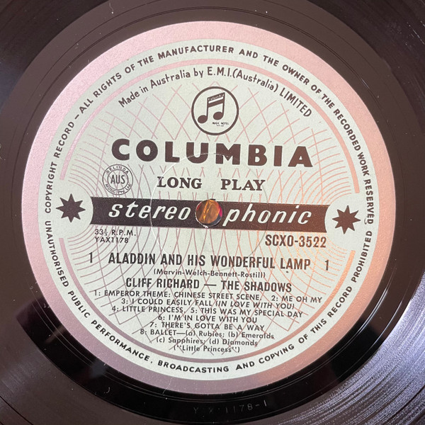 Cover zu Cliff Richard & The Shadows - Aladdin And His Wonderful Lamp | 1964 | Vinyl | Pop, Stage & Screen | Australia