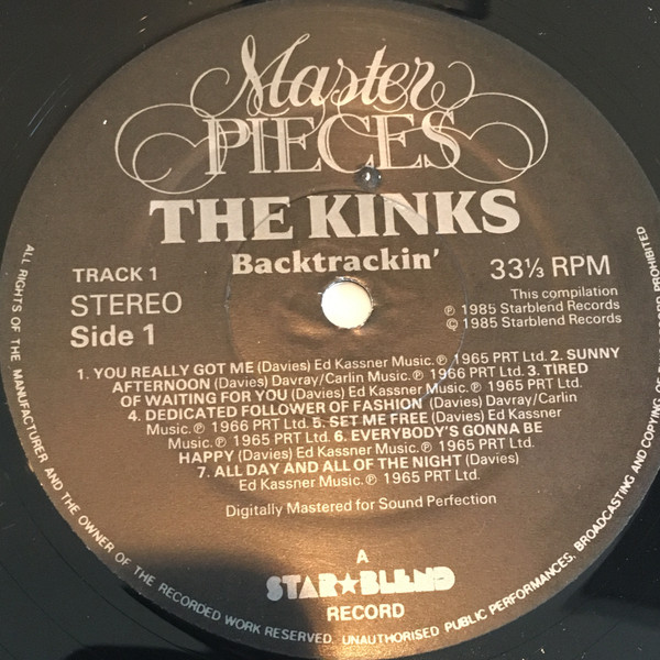 Cover zu The Kinks - Backtrackin' | 1985 | Vinyl | Rock, Pop | UK
