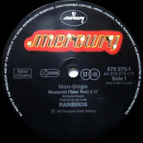 Cover zu Rainbirds - Blueprint (Take Two) | 1987 | Vinyl | Rock | Germany Schallplatten Ankauf