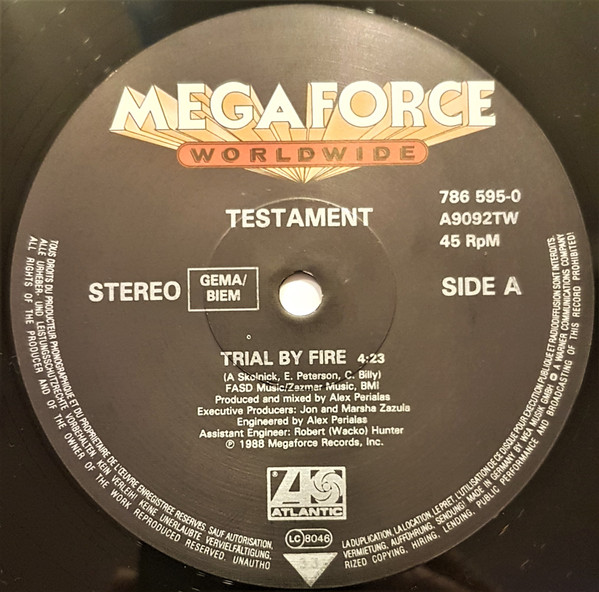 Cover zu Testament (2) - Trial By Fire | 1988 | Vinyl | Rock | Europe
