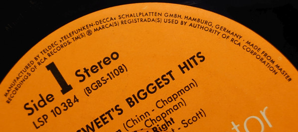 Cover zu The Sweet - The Sweet's Biggest Hits | 1972 | Vinyl | Rock | Germany
