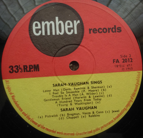 Cover zu Sarah Vaughan - The Many Moods Of Sarah Vaughan | 1965 | Vinyl | Jazz | UK Schallplatten Ankauf