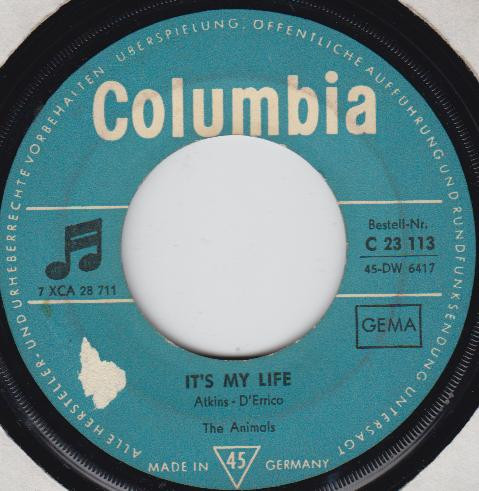 Cover zu The Animals - It's My Life | 1965 | Vinyl | Rock | Germany Schallplatten Ankauf