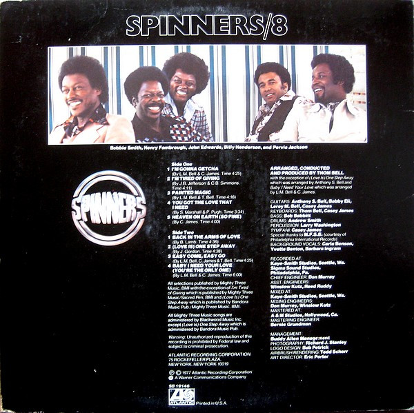 Cover zu Spinners - Spinners/8 | 1977 | Vinyl | Funk / Soul | US