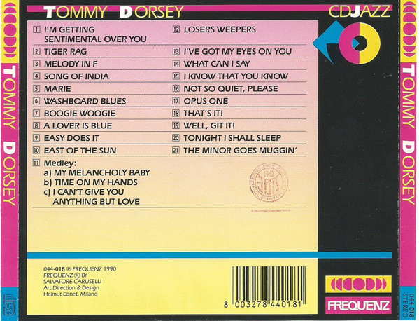 Cover zu Tommy Dorsey - Tommy Dorsey (21 Top Tracks) | 1990 | Vinyl | Jazz | Italy