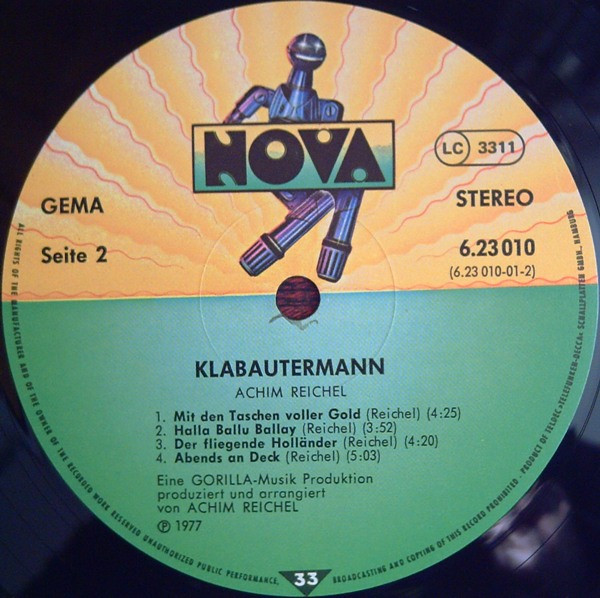 Cover zu Achim Reichel - Klabautermann | 1977 | Vinyl | Rock, Folk, World, & Country | Germany