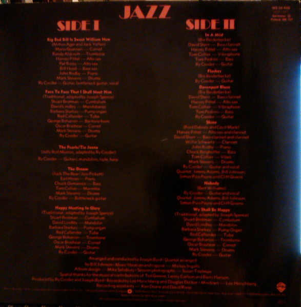 Cover zu Ry Cooder - Jazz | Vinyl | Jazz | Europe Schallplatten Ankauf