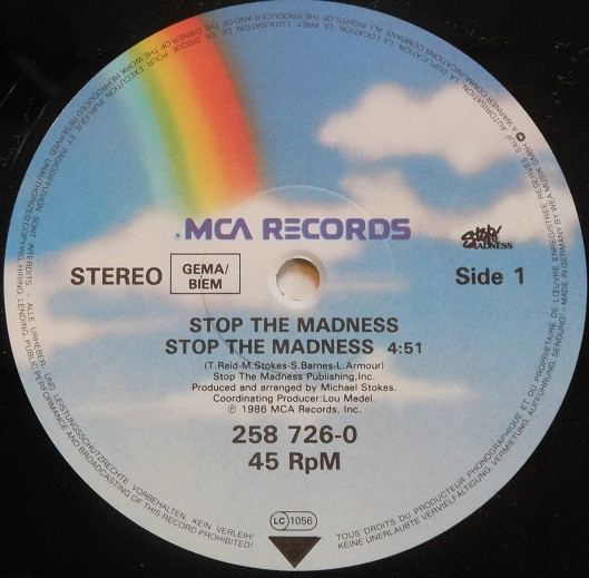 Cover zu Stop The Madness - Stop The Madness | 1986 | Vinyl | Funk / Soul | Europe