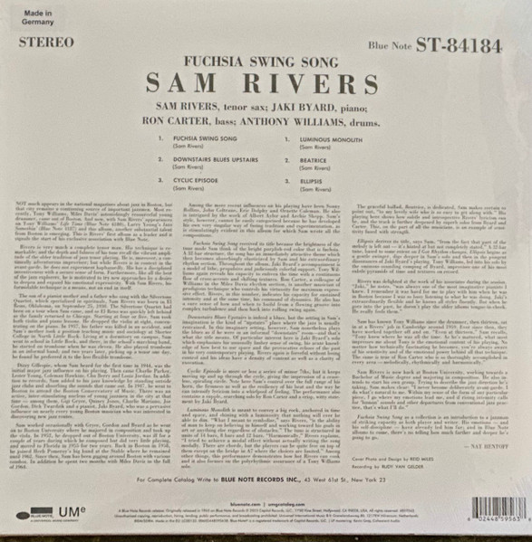 Cover zu Sam Rivers - Fuchsia Swing Song | 2023 | Vinyl | Jazz | Worldwide