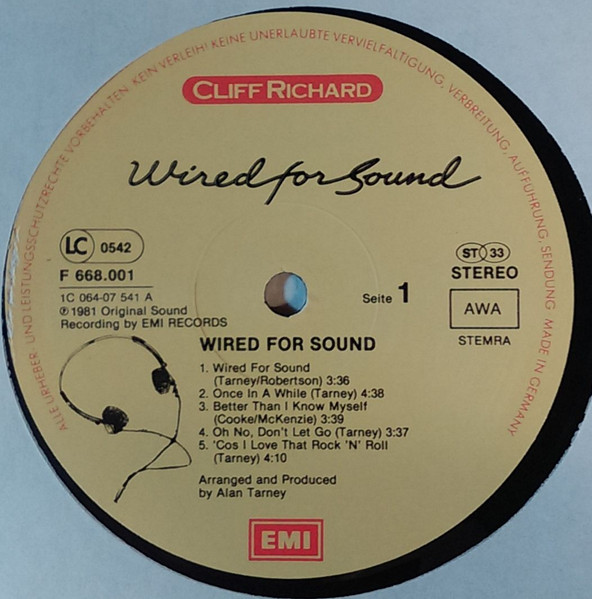 Cover zu Cliff Richard - Wired For Sound | 1981 | Vinyl | Rock, Pop | German Democratic Republic (GDR) Schallplatten Ankauf