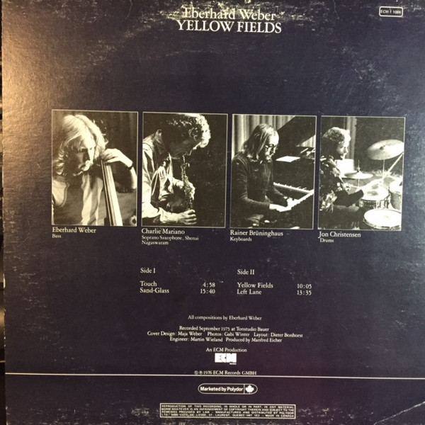 Cover zu Eberhard Weber - Yellow Fields | 1976 | Vinyl | Jazz | Canada