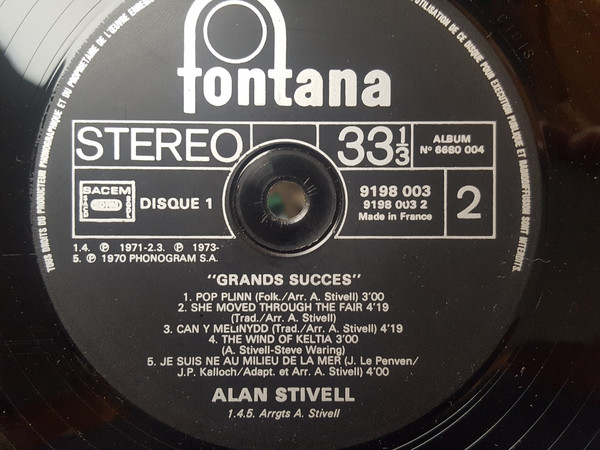 Cover zu Alan Stivell - Grands Succes | 1979 | Vinyl | Classical, Folk, World, & Country | France