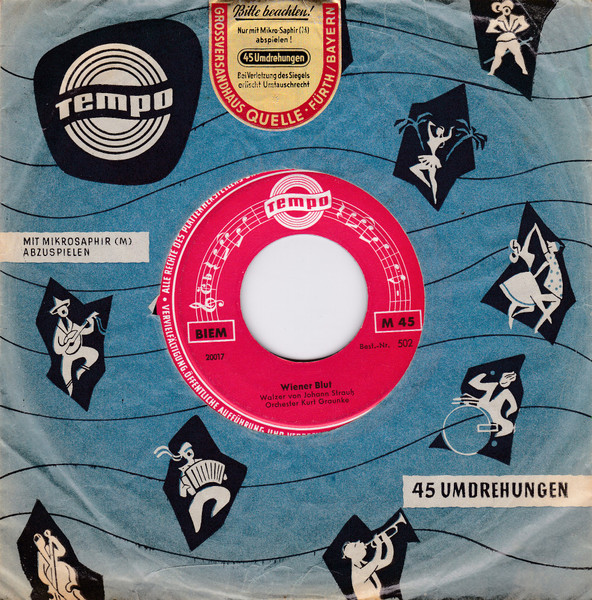 Cover zu Symphonie-Orchester Graunke - Wiener Blut / Rosen Aus Dem Süden | 1956 | Vinyl | Classical | Germany Schallplatten Ankauf
