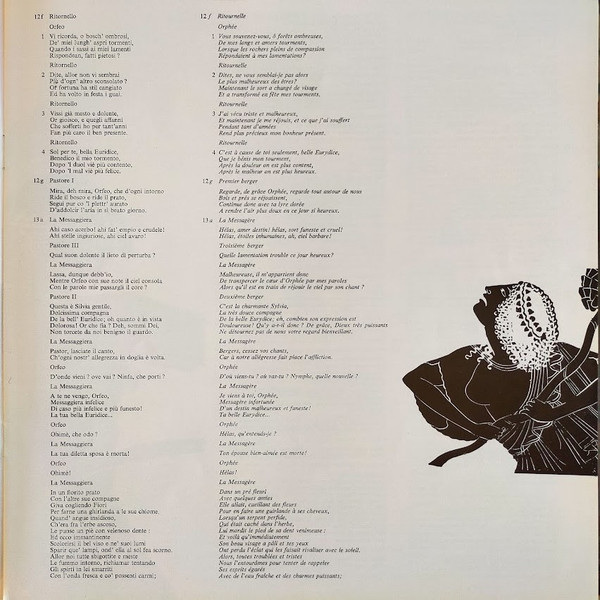 Cover zu Claudio Monteverdi - Eric Tappy, Ensemble Vocal De Lausanne Et Ensemble Instrumental De Lausanne Dir. Michel Corboz - Orfeo | 1968 | Vinyl | Classical | France