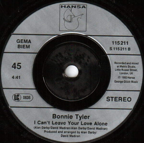 Cover zu Bonnie Tyler - Where Were You | 1992 | Vinyl | Electronic, Pop | Europe Schallplatten Ankauf