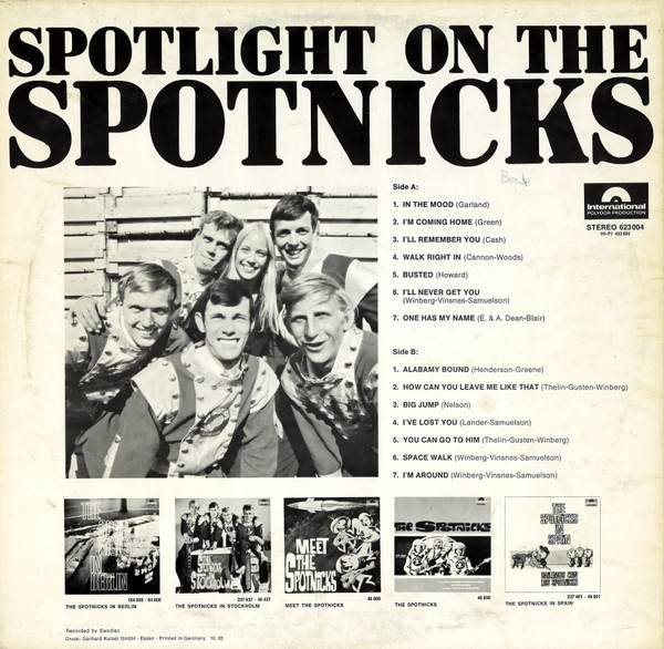 Cover zu The Spotnicks - Spotlight On The Spotnicks | 1965 | Vinyl | Rock, Pop | Germany