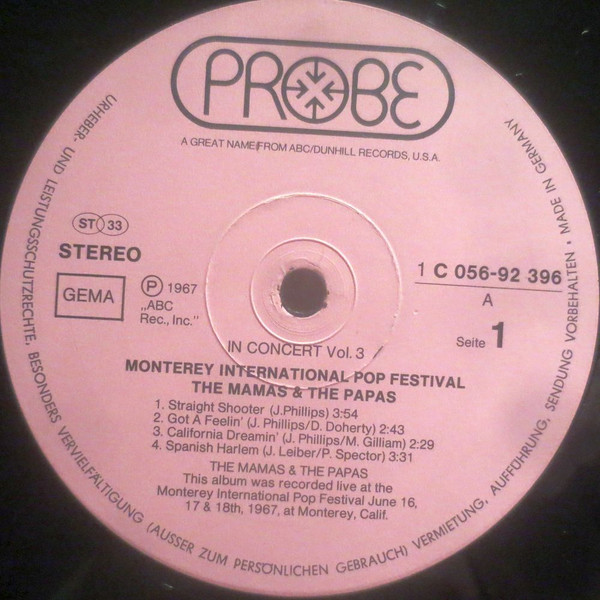 Cover zu The Mamas & The Papas - Monterey International Pop Festival | Vinyl | Pop | Germany