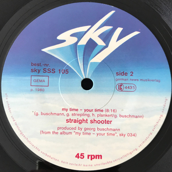 Cover zu Straight Shooter - Love In My Mind | 1980 | Vinyl | Rock | Germany Schallplatten Ankauf