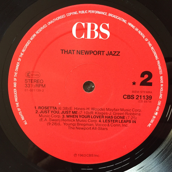 Cover zu Various - That Newport Jazz | 1986 | Vinyl | Jazz | Europe Schallplatten Ankauf
