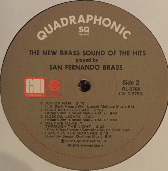 Cover zu San Fernando Brass & Voices - The New Brass Sound Of The Hits | 1972 | Vinyl | Jazz, Pop | US