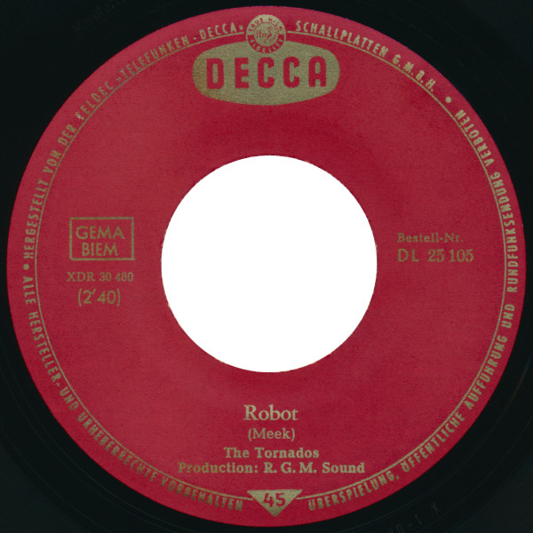 Cover zu The Tornados - Robot | 1963 | Vinyl | Rock, Pop | Germany Schallplatten Ankauf