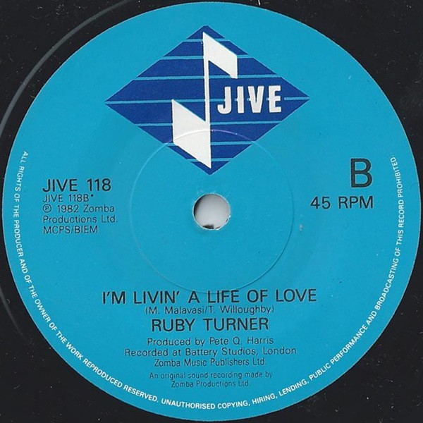 Cover zu Ruby Turner - I'm In Love | 1986 | Vinyl | Funk / Soul | UK Schallplatten Ankauf