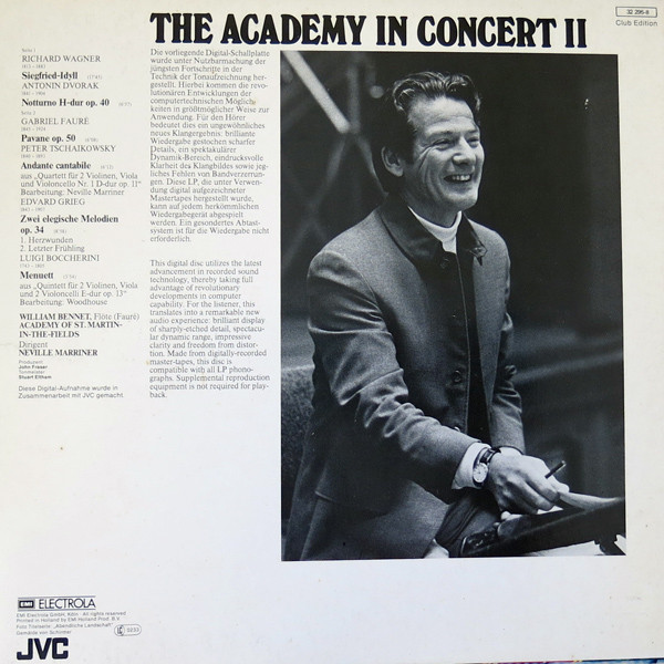 Cover zu The Academy Of St. Martin-in-the-Fields, Sir Neville Marriner - The Academy In Concert II | 1980 | Vinyl | Classical | Germany