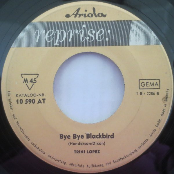 Cover zu Trini Lopez - Green, Green / Bye Bye Blackbird | 1964 | Vinyl | Rock | Germany Schallplatten Ankauf
