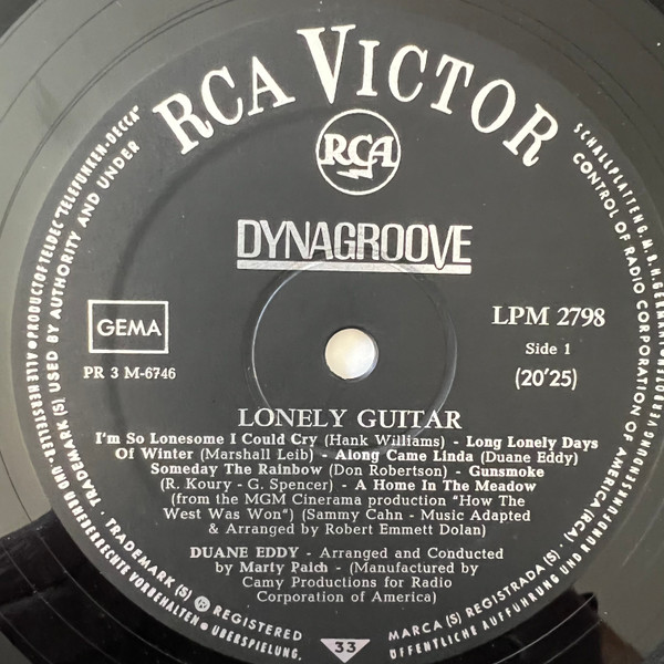 Cover zu Duane Eddy - Lonely Guitar | Vinyl | Rock, Folk, World, & Country | Germany