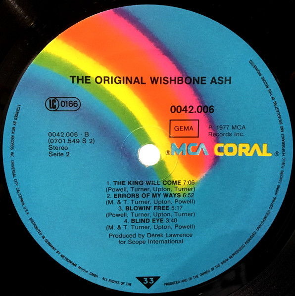 Cover zu Wishbone Ash - The Original Wishbone Ash | 1977 | Vinyl | Rock | Germany Schallplatten Ankauf