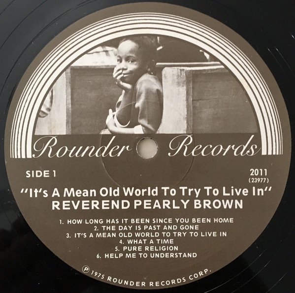 Cover zu Reverend Pearly Brown - It's A Mean Old World To Try To Live In | 1975 | Vinyl | Blues | US Schallplatten Ankauf