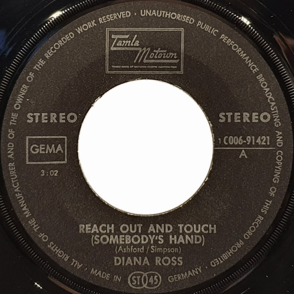 Cover zu Diana Ross - Reach Out And Touch (Somebody's Hand) / Dark Side Of The World | 1970 | Vinyl | Funk / Soul | Germany Schallplatten Ankauf