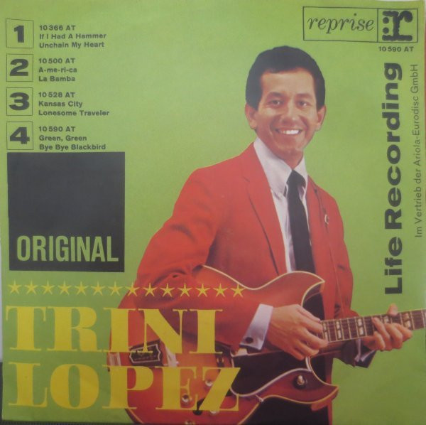 Cover zu Trini Lopez - Green, Green / Bye Bye Blackbird | 1964 | Vinyl | Rock | Germany