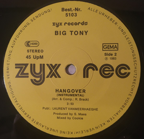 Cover zu Big Tony - Can't Get Enough (Of Your Love Babe) | 1983 | Vinyl | Electronic, Funk / Soul | Germany Schallplatten Ankauf