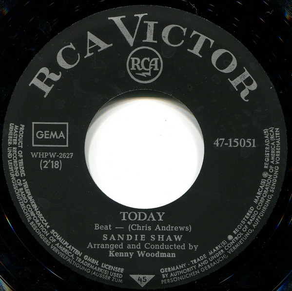 Cover zu Sandie Shaw - Today / London | 1968 | Vinyl | Pop | Germany Schallplatten Ankauf