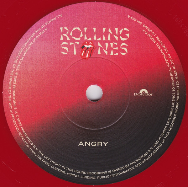 Cover zu The Rolling Stones - Angry | 2023 | Vinyl | Rock | Worldwide Schallplatten Ankauf