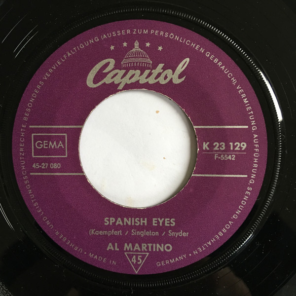 Cover zu Al Martino - Spanish Eyes | Vinyl | Pop | Germany Schallplatten Ankauf