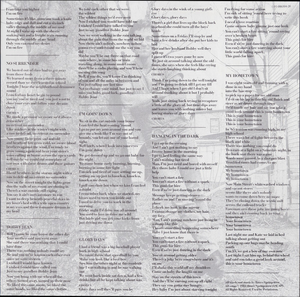 Cover zu Bruce Springsteen - Born In The U.S.A. | 1984 | Vinyl, LP, Album | Rock | Europe