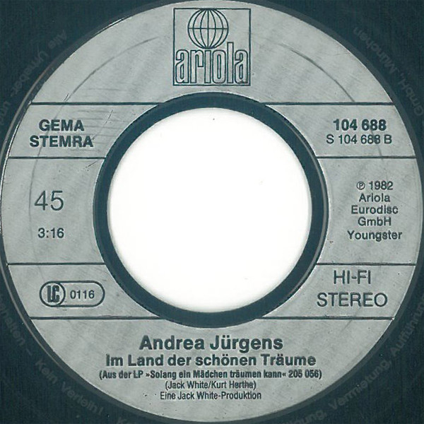 Cover zu Andrea Jürgens - Puerto Rico | 1982 | Vinyl | Pop | Germany Schallplatten Ankauf