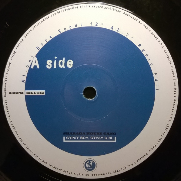 Cover zu Sharada House Gang - Gypsy Boy, Gypsy Girl | 1997 | Vinyl | Electronic | UK Schallplatten Ankauf