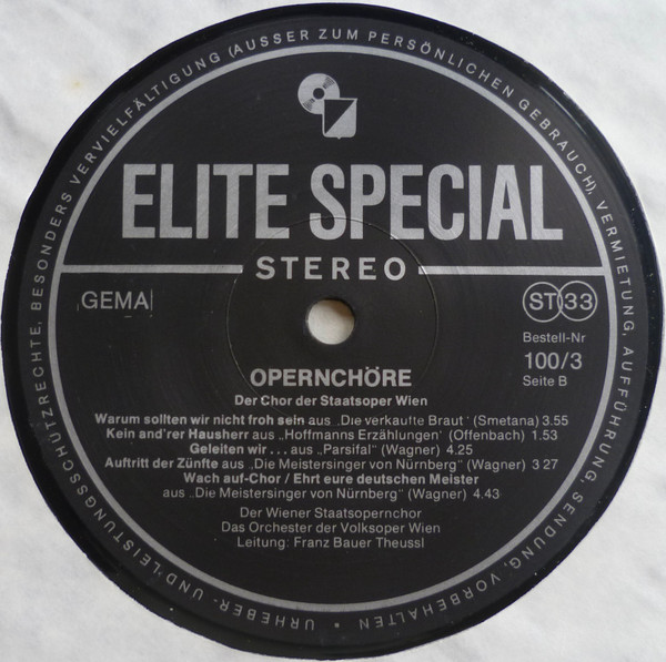 Cover zu Wiener Staatsopernchor - Opernchöre (47 Chöre Aus Der Welt Der Oper) | Vinyl | Classical | Germany