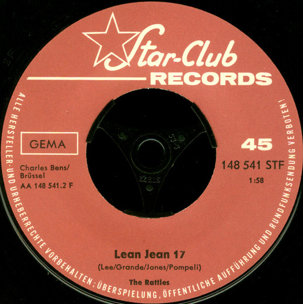 Cover zu The Rattles - Stopping In Las Vegas / Lean Jean 17 | 1965 | Vinyl | Rock, Pop | Germany Schallplatten Ankauf