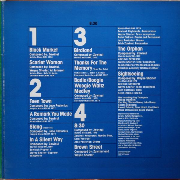 Cover zu Weather Report - 8:30 | 1979 | Vinyl | Jazz | Europe