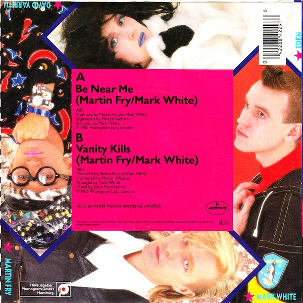 Cover zu ABC - Be Near Me | 1985 | Vinyl | Electronic | Germany Schallplatten Ankauf