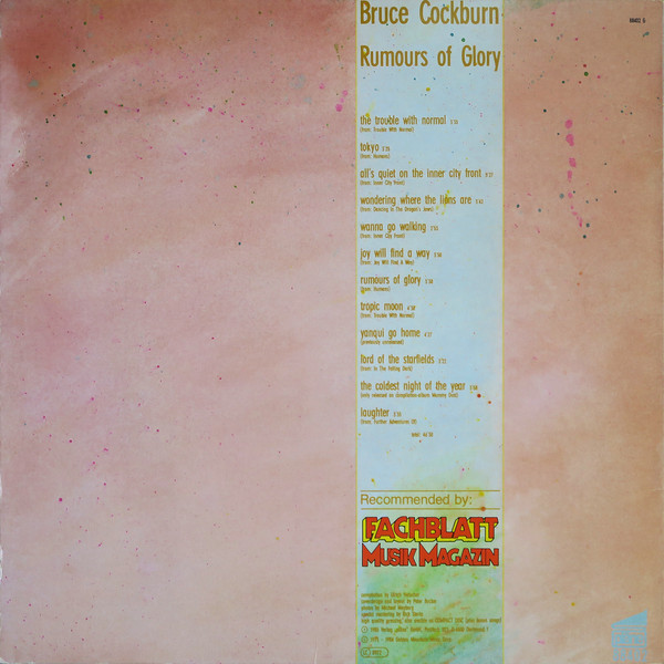 Cover zu Bruce Cockburn - Rumours Of Glory | 1985 | Vinyl | Rock, Pop, Folk, World, & Country | Germany